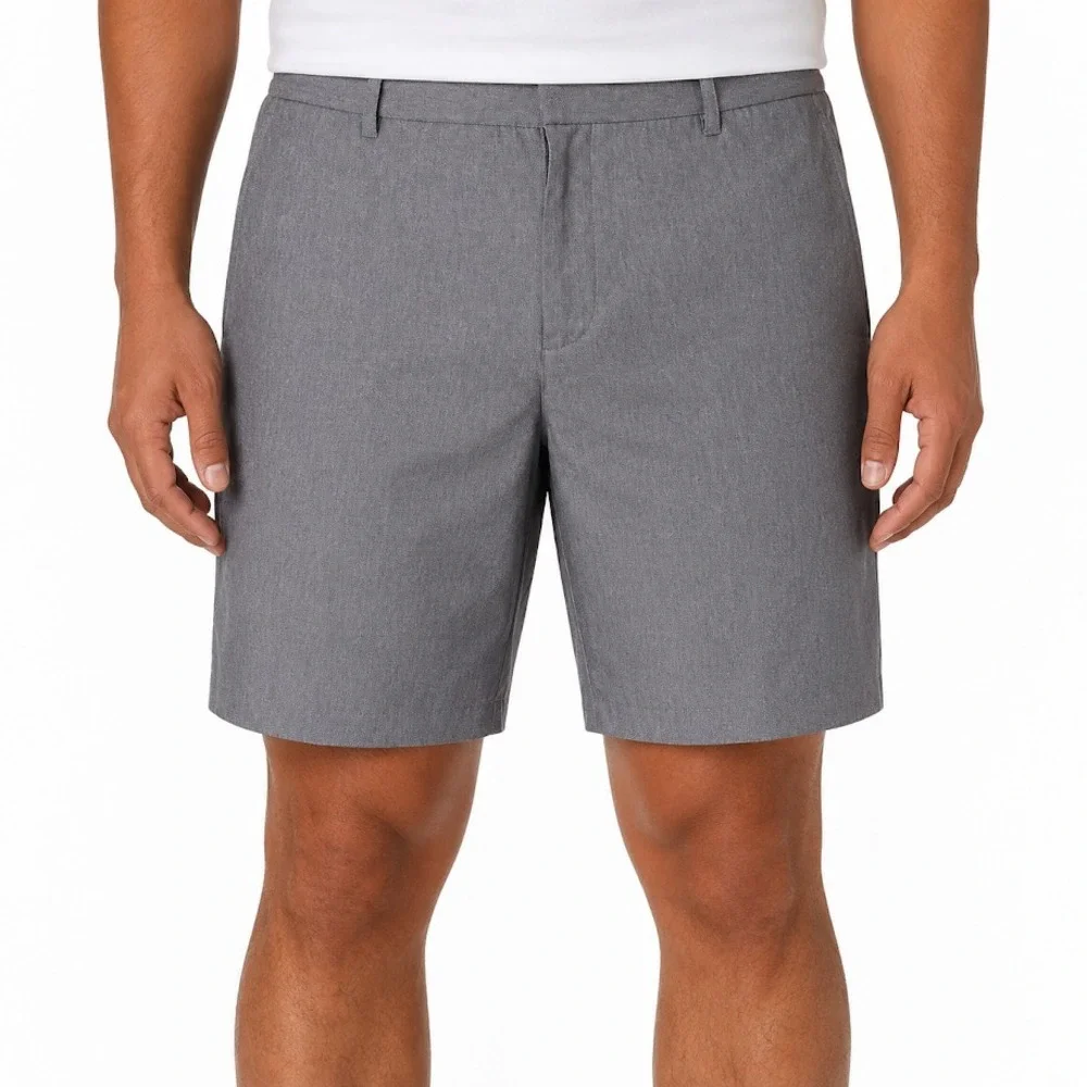 Nike  Golf Shorts Men 42 Gray Stretch Flat Front Performance Outdoor Lightweight